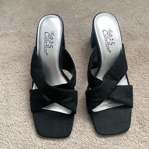 Women's Black Heeled Sandals